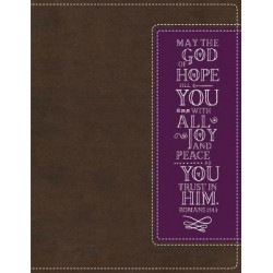 NIV, Beautiful Word Coloring Bible and 8-Pencil Gift Set, Leathersoft, Brown/Purple