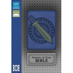 NIV, Armor of God Bible, Leathersoft, Blue/Silver