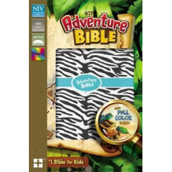 NIV Adventure Bible, Leathersoft, Zebra Print, Full Color Interior