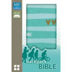 NIV Backpack Bible, Compact, Flexcover, Turquoise/Gold