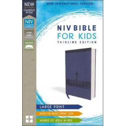 NIV Bible for Kids, Large Print, Leathersoft, Blue, Red Letter Edition, Comfort Print
