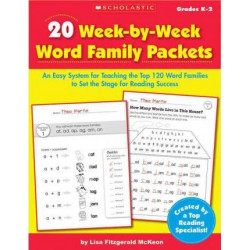20 Week-By-Week Word Family Packets, Grades K-2