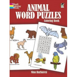 Animal Word Puzzles Coloring Book
