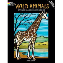 Wild Animals Stained Glass Colouring Book