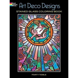 Art Deco Designs Stained Glass Colouring Book