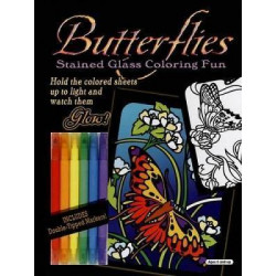 Butterflies Stained Glass Coloring Fun