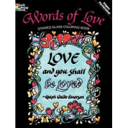 Words of Love Stained Glass Coloring Book