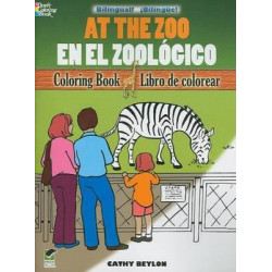 At The Zoo Coloring Book/En el Zoologico Libro de Colorear
