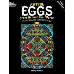 Artful Eggs from Around the World Stained Glass Coloring Book