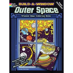 Build a Window Stained Glass Coloring Book, Outer Space