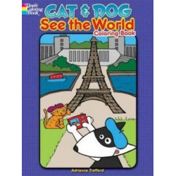 Cat and Dog See the World Coloring Book