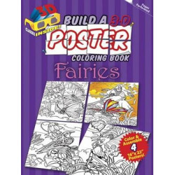 Build a 3-D Poster Coloring Book - Fairies