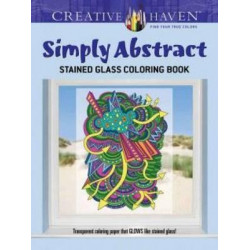 Creative Haven Simply Abstract Stained Glass Coloring Book