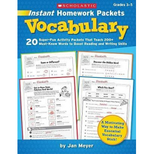 Instant Homework Packets: Vocabulary, Grades 3-5