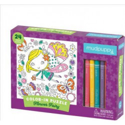 Flower Fairy Color-In Puzzle