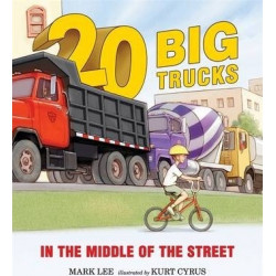 Twenty Big Trucks in the Middle of the Street