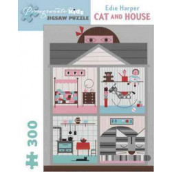 Cat and House 300-Piece Jigsaw Puzzle Jk020
