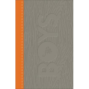 CSB Study Bible for Boys Charcoal/Orange, Wood Design Leathertouch