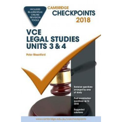 Cambridge Checkpoints VCE Legal Studies Units 3 and 4 2018 and Quiz Me More