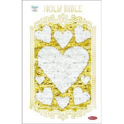 Sequin Sparkle and Change Bible: Silver and Gold NKJV