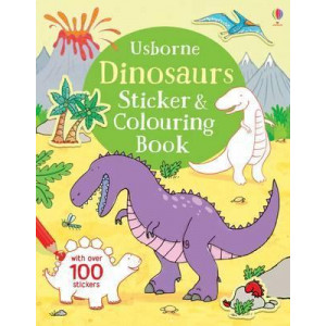 Dinosaurs Sticker & Colouring Book