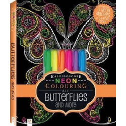 Neon Colouring Kit with 6 highlighters: Butterflies