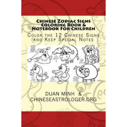Chinese Zodiac Signs Coloring Book & Notebook for Children