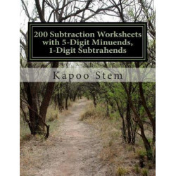 200 Subtraction Worksheets with 5-Digit Minuends, 1-Digit Subtrahends