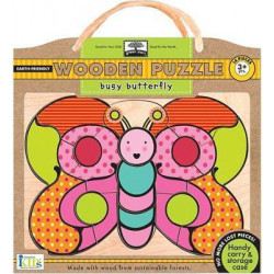 Green Start Busy Butterfly Wooden Puzzle