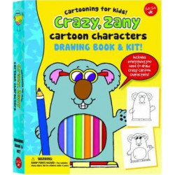 Crazy, Zany Cartoon Characters Drawing Book & Kit