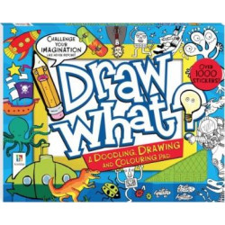 Draw What? a Doodling Drawing and Colouring Pad (Pink)