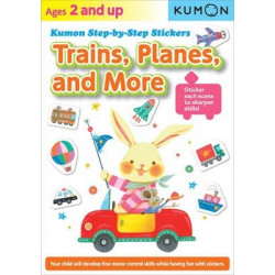 Kumon Step-by-step Stickers: Trains, Planes, And More