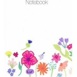 Notebook, Large, 8.5 X 11, Ruled + Grid Notes, Floral Cover Theme